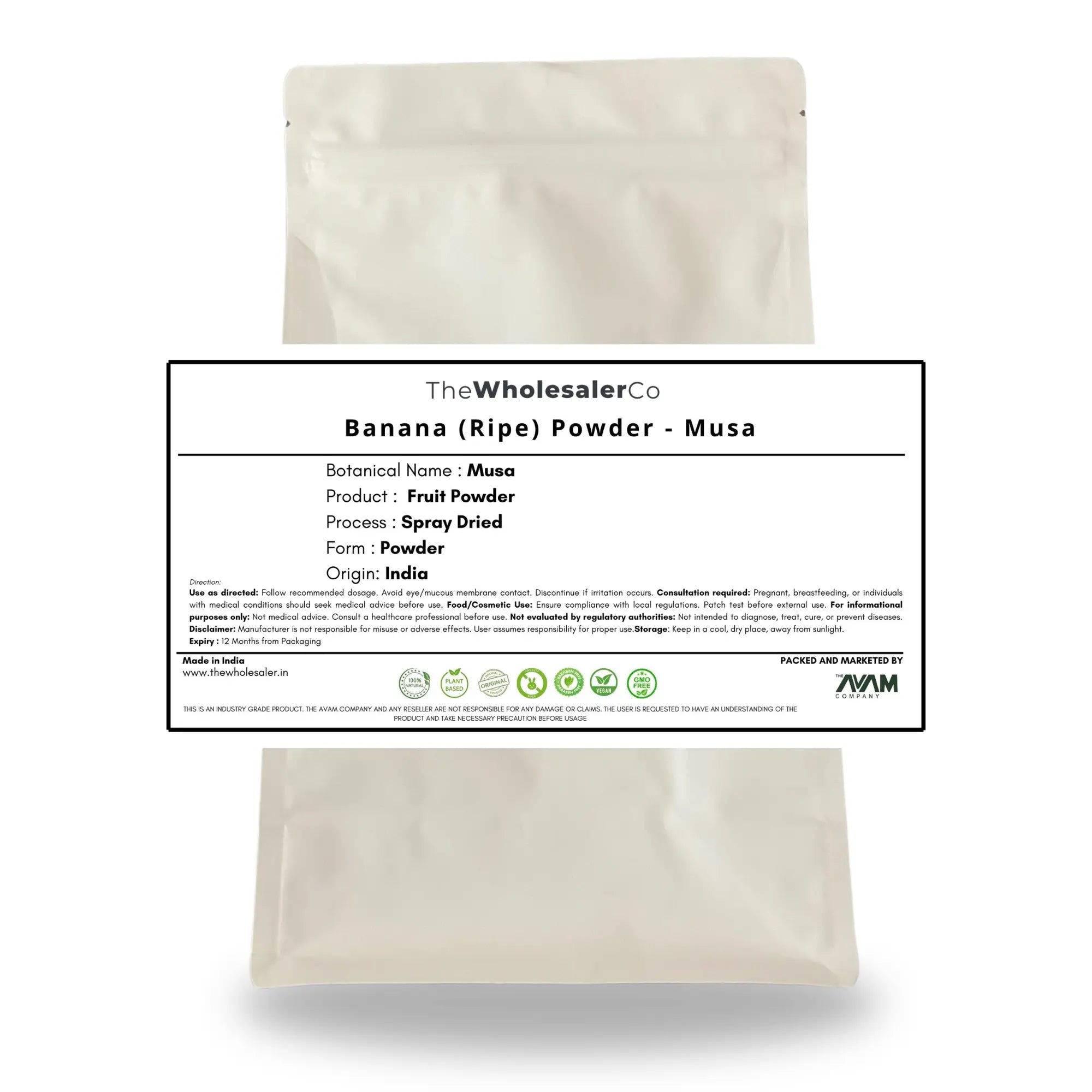 Banana (Ripe) Powder - Musa Bulk Supplier@TheWholesaleCo Prices