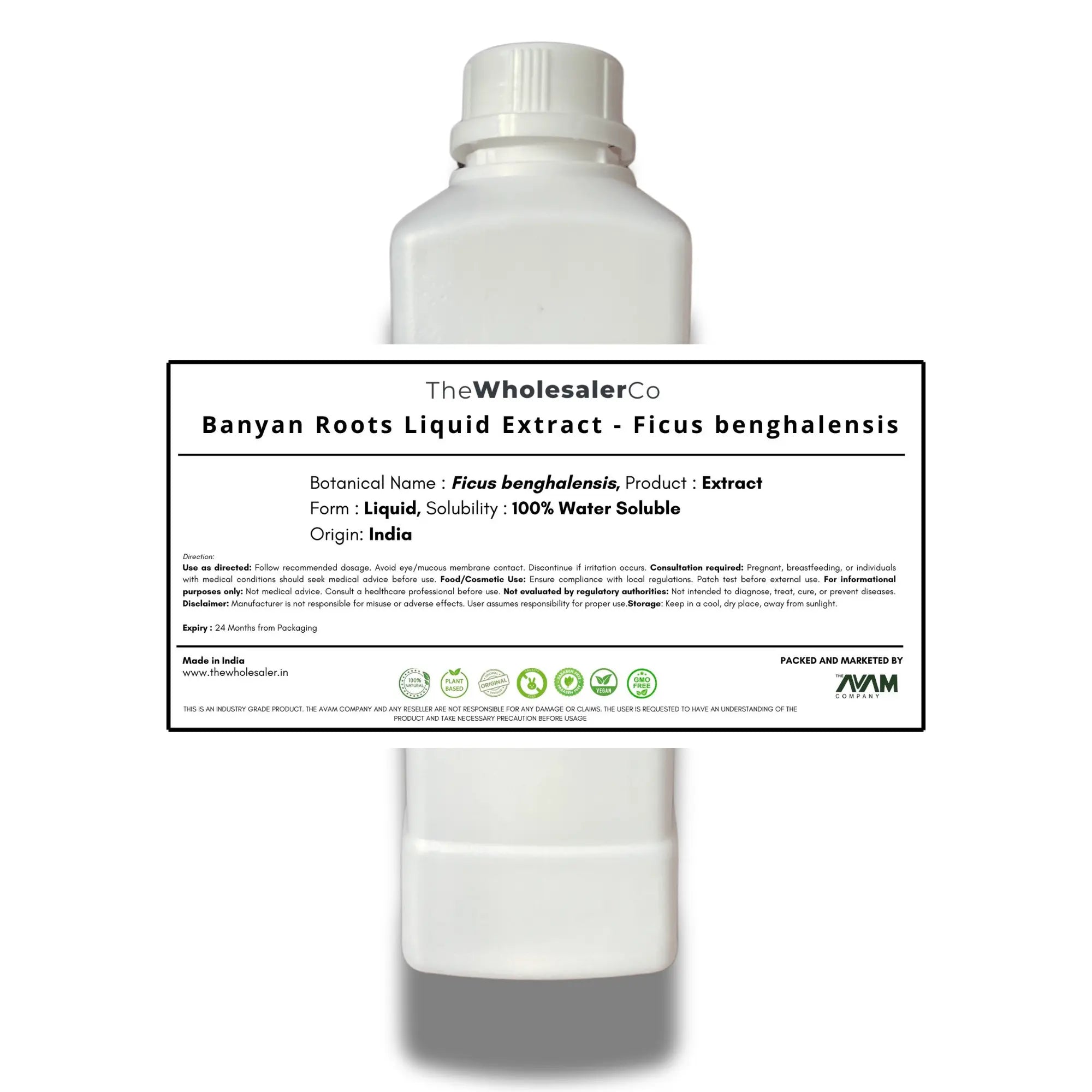 Banyan Roots Liquid Extract - Ficus benghalensis Bulk Supplier@TheWholesaleCo Prices