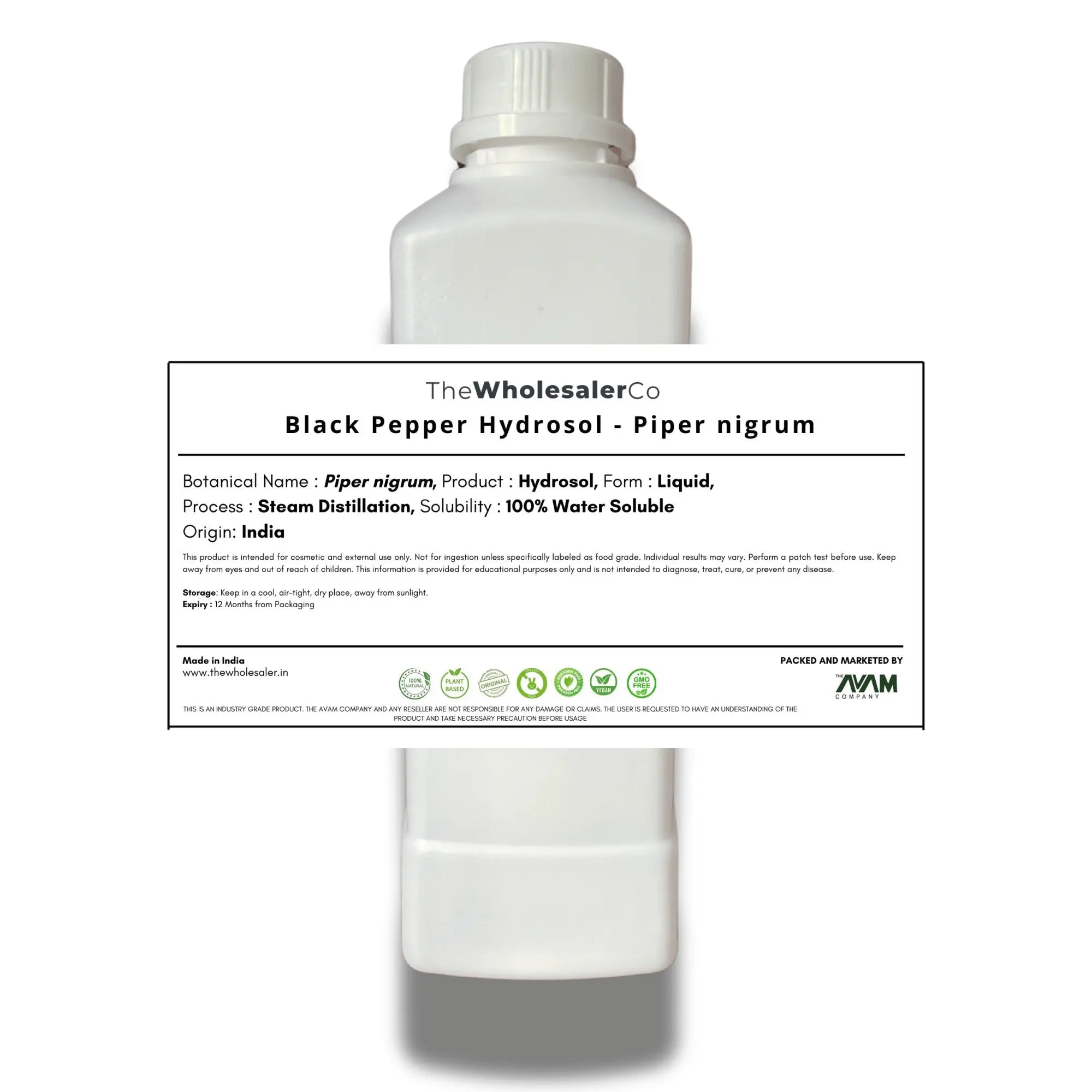 Black Pepper Hydrosol - Piper nigrum Bulk Supplier@TheWholesaleCo Prices