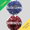 Blue cornflower & Hibiscus - Centaurea cyanus & Hibiscus sabdariffa - Dried Flower Combo | TheWholesalerX |