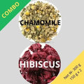 Chamomile  & Hibiscus  - Matricaria chamomilla & Hibiscus sabdariffa -  Dried Flower Combo | TheWholesalerX |