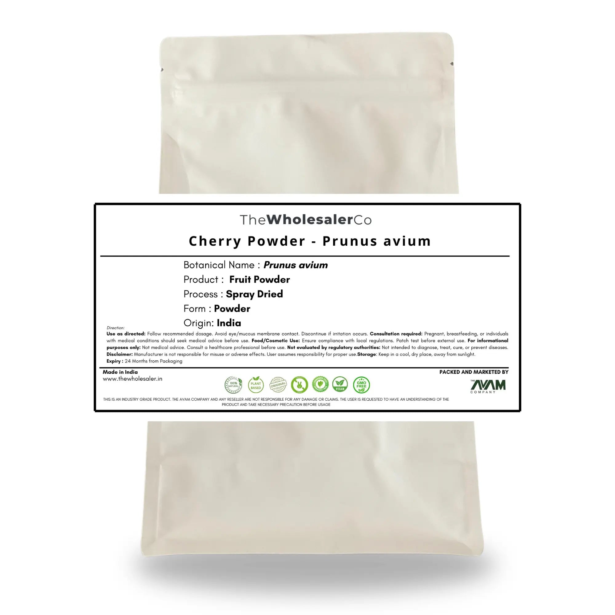 Cherry Powder - Prunus avium Bulk Supplier@TheWholesaleCo Prices
