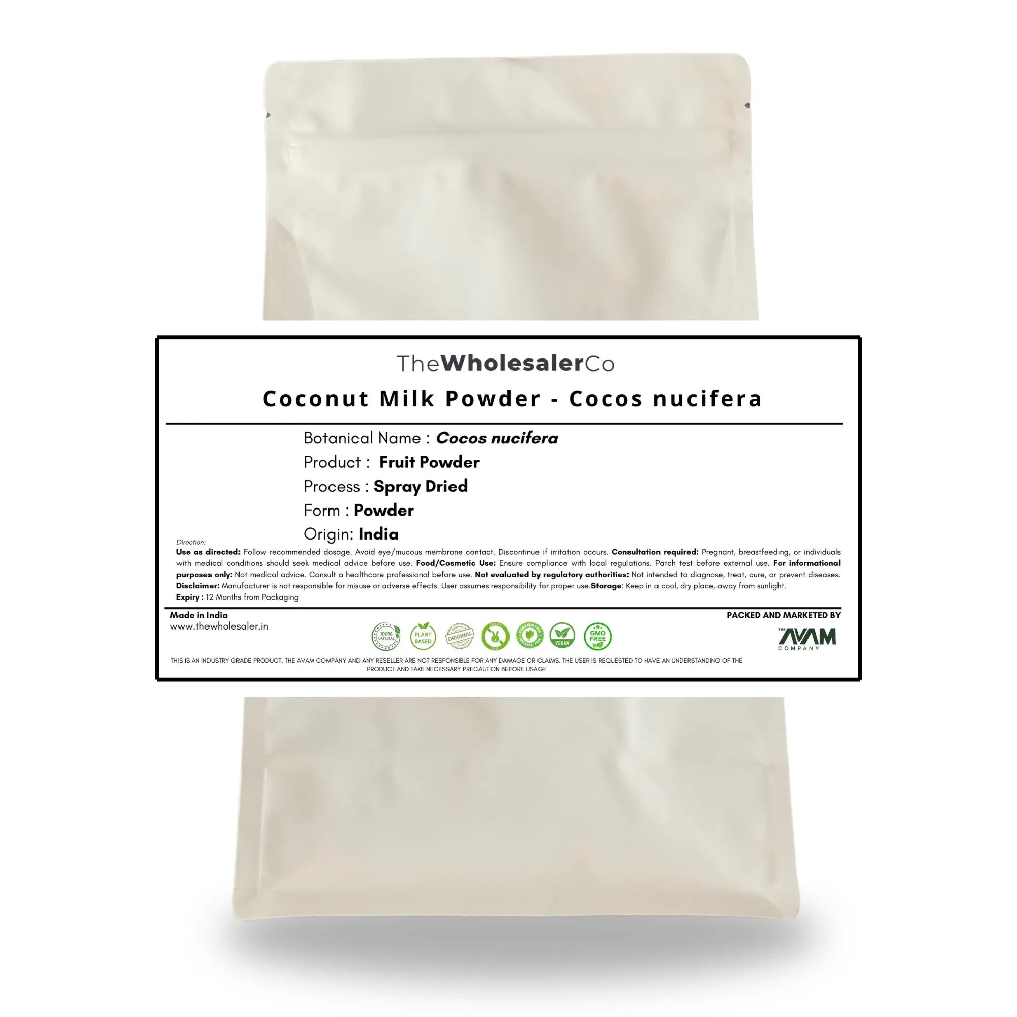Coconut Milk Powder - Cocos nucifera Bulk Supplier@TheWholesaleCo Prices