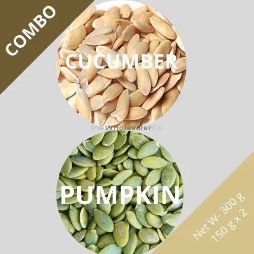 Cucumber & Pumpkin seeds - Cucumis sativus & Cucurbita - Dried Seed Combo | TheWholesalerX |
