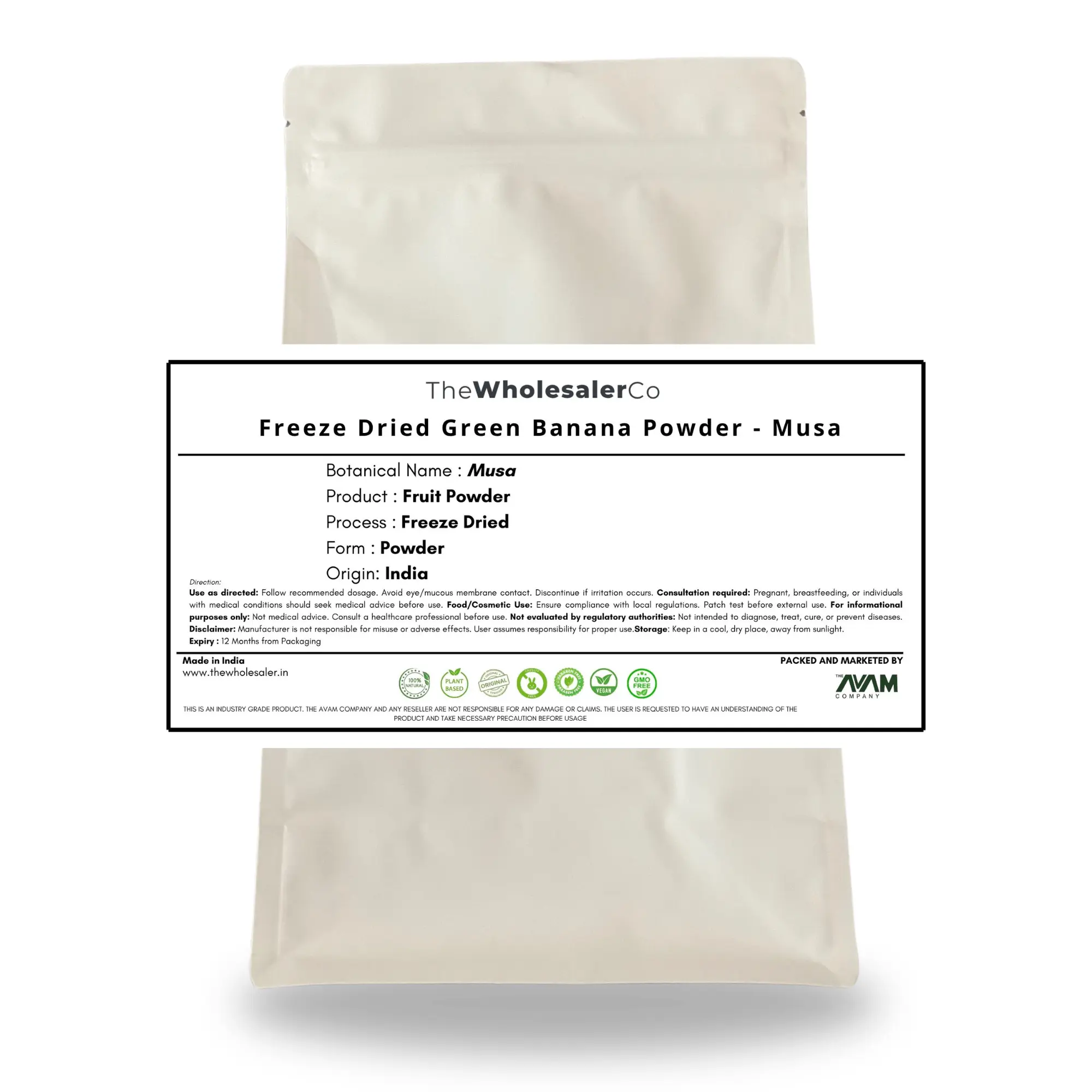 [IN] Freeze Dried Green Banana Powder - Musa