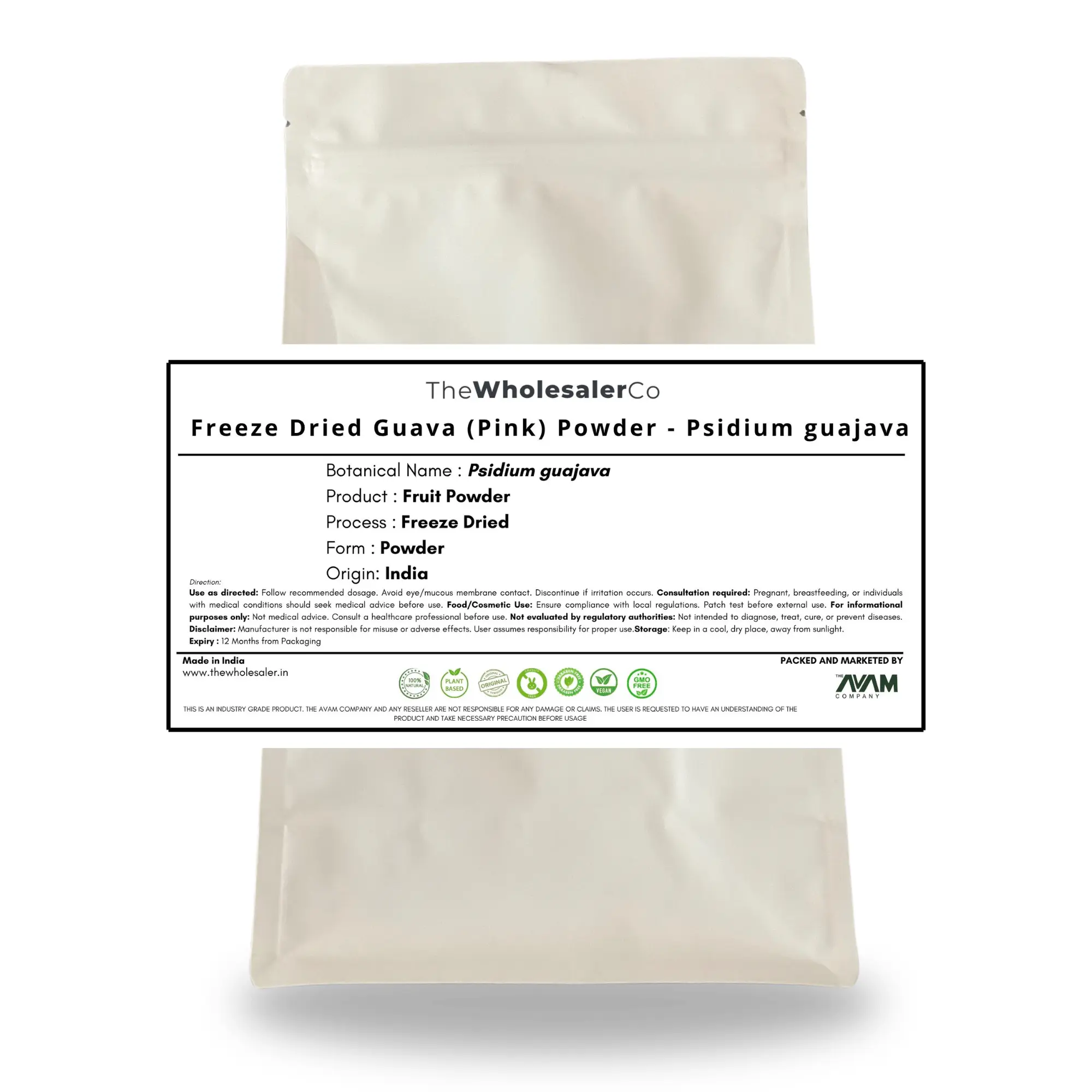 [IN] Freeze Dried Guava (Pink) Powder - Psidium guajava