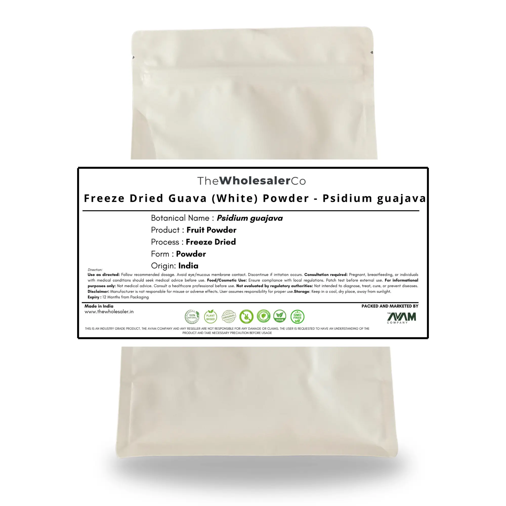 [IN] Freeze Dried Guava (White) Powder - Psidium guajava