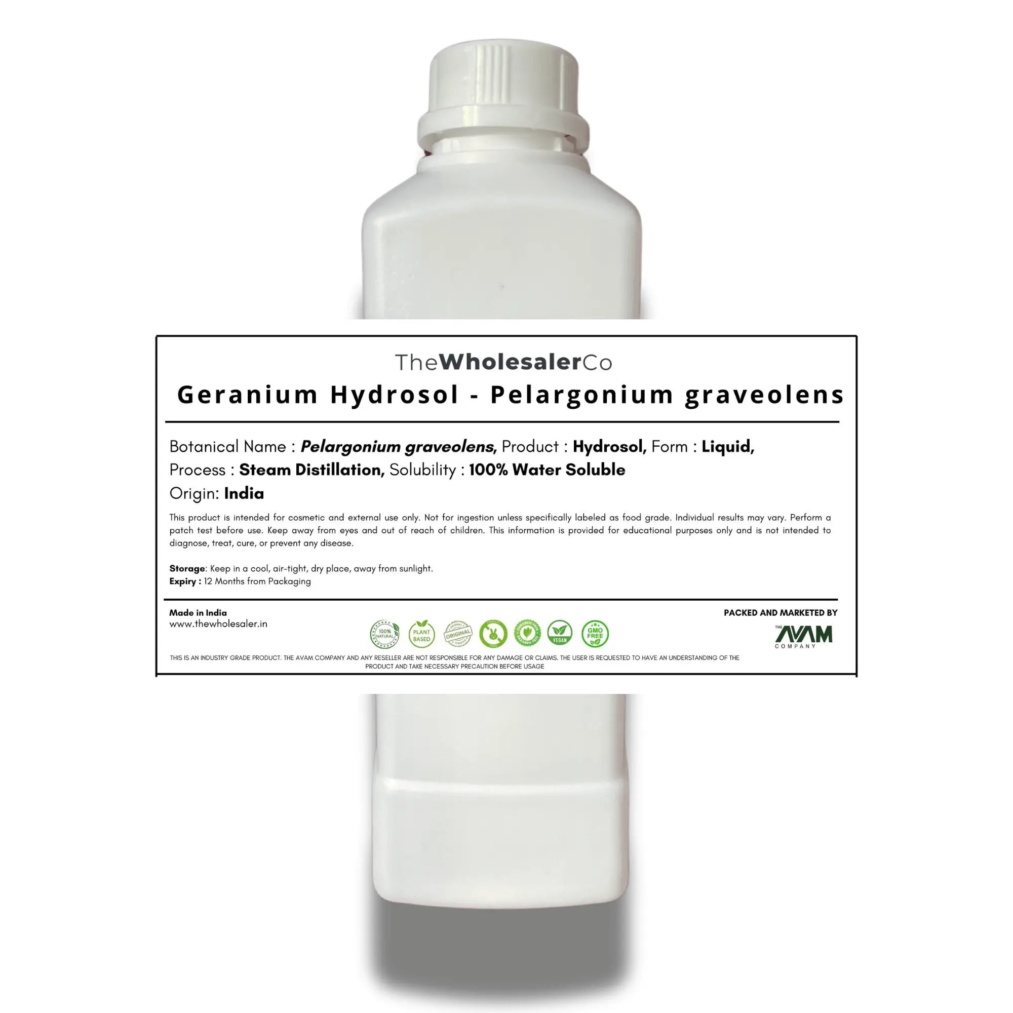 Geranium Hydrosol - Pelargonium graveolens Bulk Supplier@TheWholesaleCo Prices