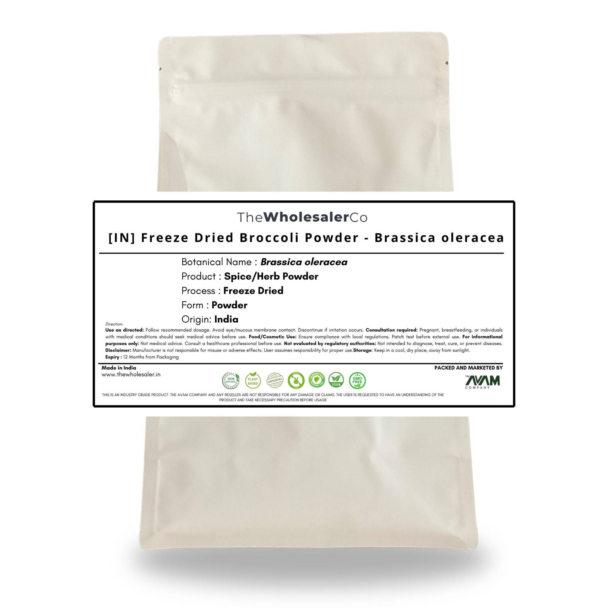 [IN] Freeze Dried Broccoli Powder - Brassica oleracea
