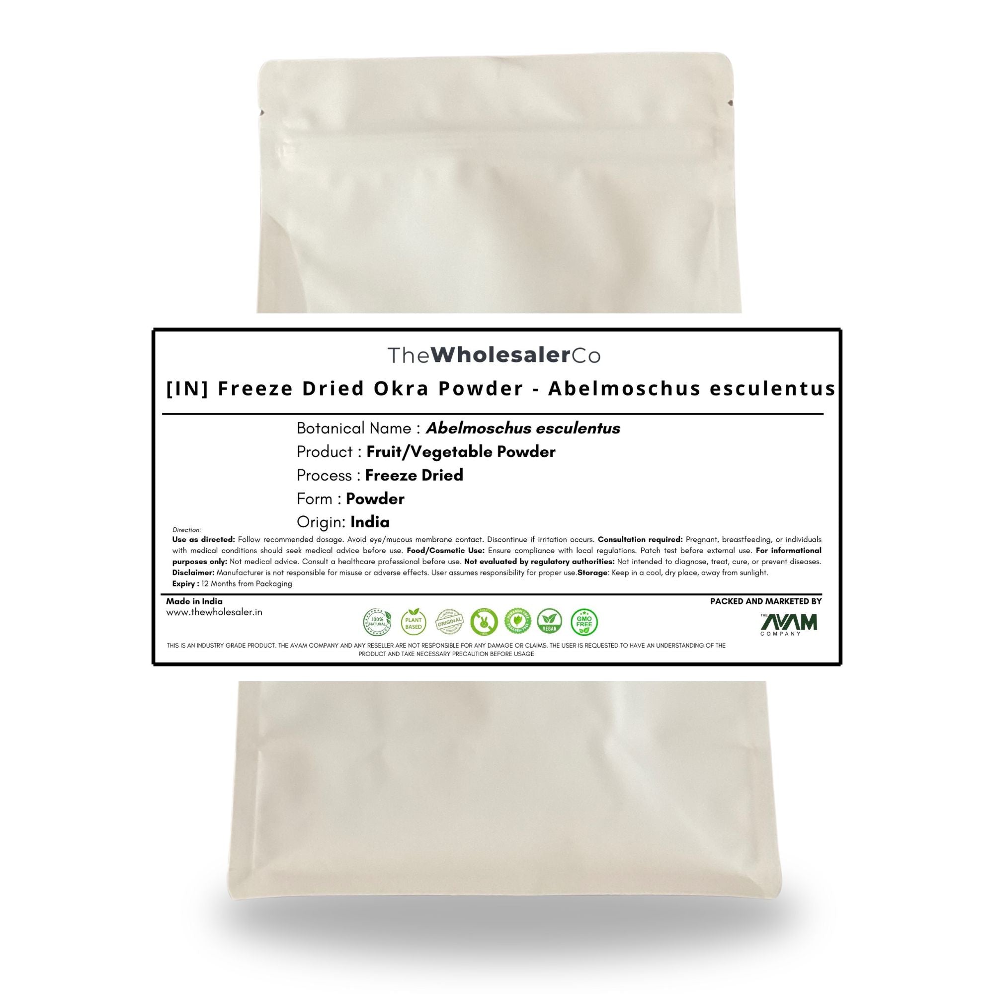 [IN] Freeze Dried Okra Powder - Abelmoschus esculentus