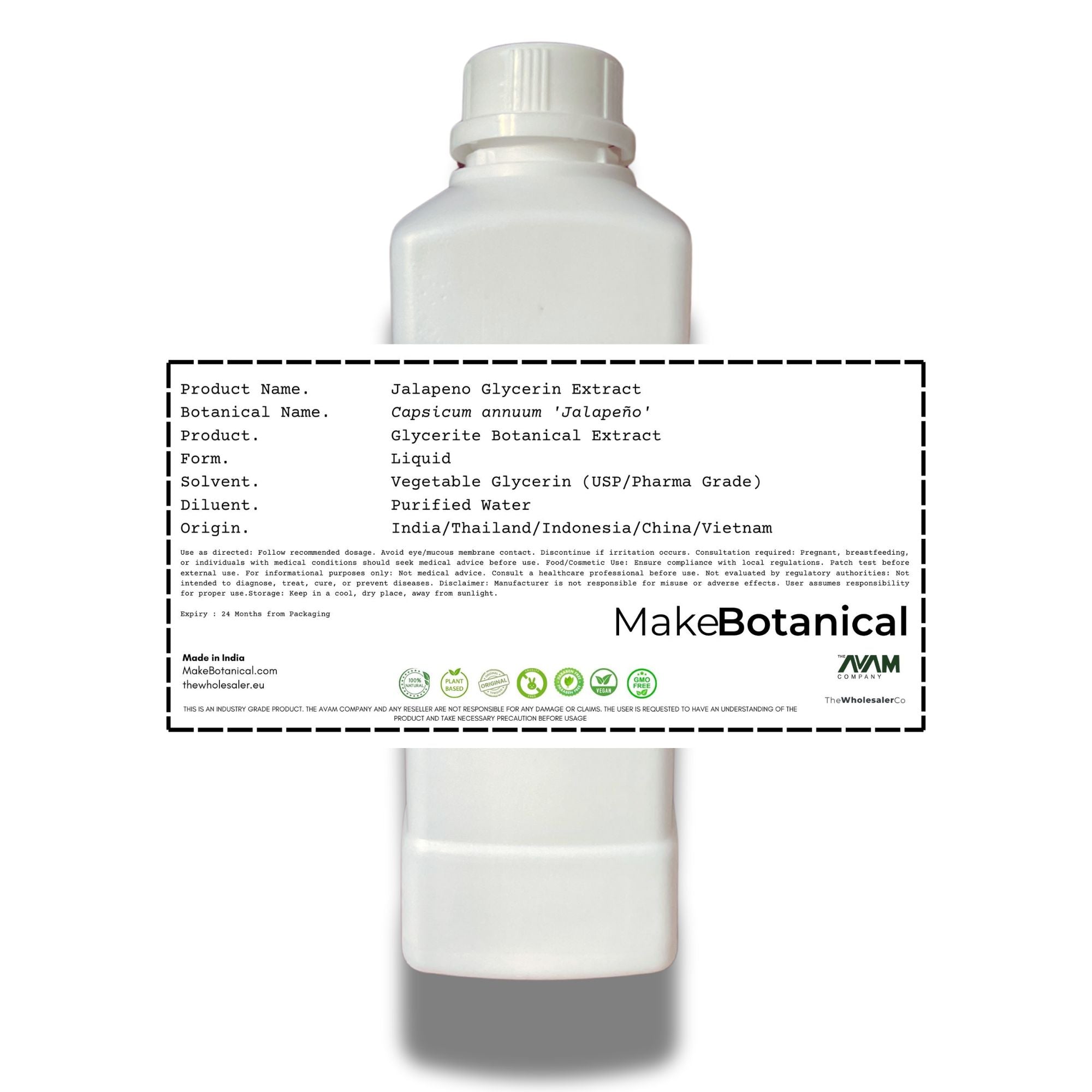 Jalapeno Glycerin Extract - Capsicum annuum 'Jalapeño'