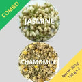 Jasmine & Chamomile - Jasminum Grandiflorum & Matricaria chamomilla -150 g x 2 - Dried Flower Combo | TheWholesalerX |