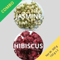Jasmine & Hibiscus - Jasminum Grandiflorum & Hibiscus sabdariffa - Dried Flower Combo | TheWholesalerX |