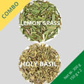 Lemon grass & Holy Basil (Tulsi) - Cymbopogon & Ocimum Tenuiflorum - 150 g x 2 - Dried Herb Combo | TheWholesalerX |