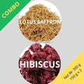 Lotus Saffron & Hibiscus - Nelumbo Nucifera & Hibiscus sabdariffa -150 g x 2 - Dried Flower Combo | TheWholesalerX |