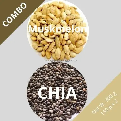 Muskmelon & Chia seeds - Cucumis melo & Salvia hispanica - Dried Seed Combo | TheWholesalerX |