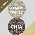 Seasame (White) & Chia seeds - Sesamum indicum & Salvia hispanica - Dried Seed Combo | TheWholesalerX |