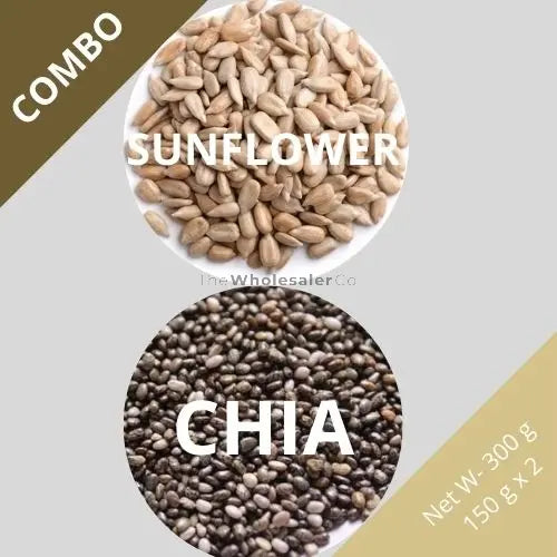 Sunflower & Chia seeds - Helianthus annuus & Salvia hispanica - Dried Seed Combo | TheWholesalerX |