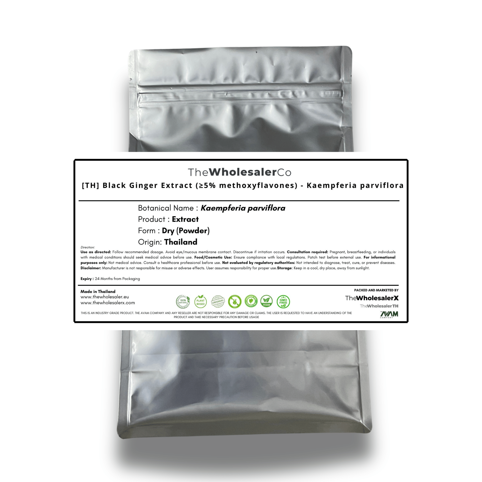 [TH] Black Ginger Extract (≥5% methoxyflavones) - Kaempferia parviflora