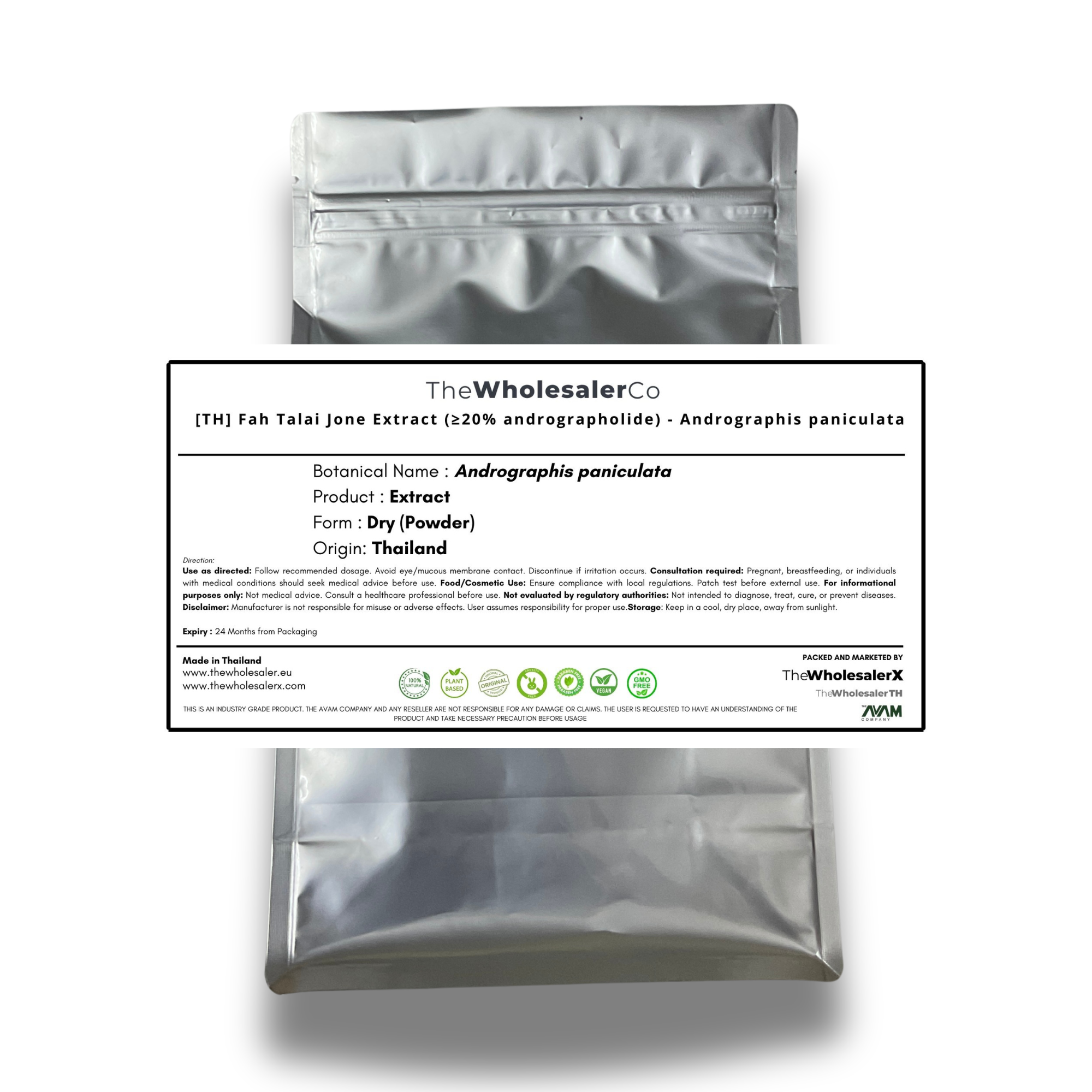 [TH] Fah Talai Jone Extract (≥20% andrographolide) - Andrographis paniculata