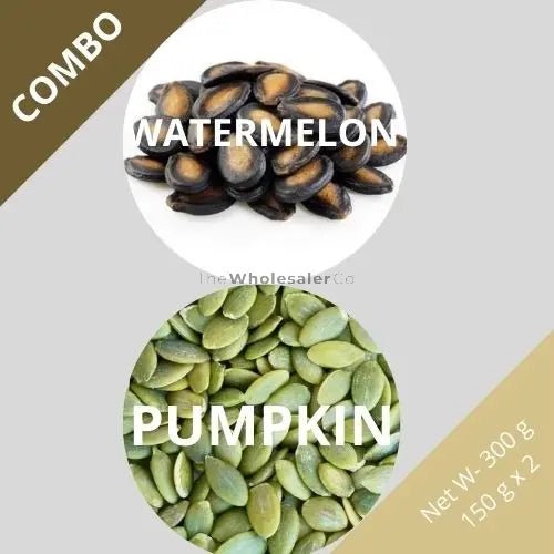 Watermelon & Pumpkin seeds - Citrullus lanatus & Cucurbita - Dried Seed Combo | TheWholesalerX |